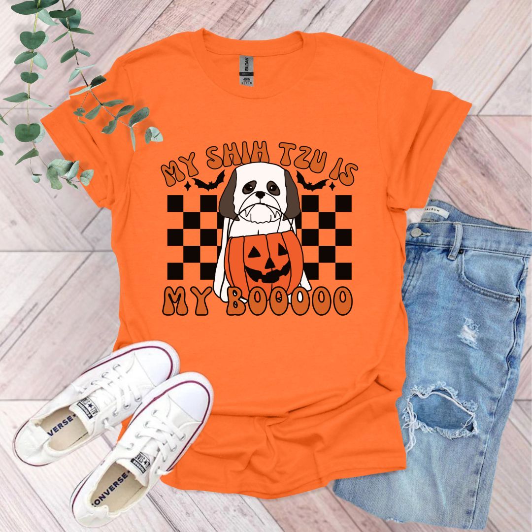 a t - shirt that says my santa is my booooo