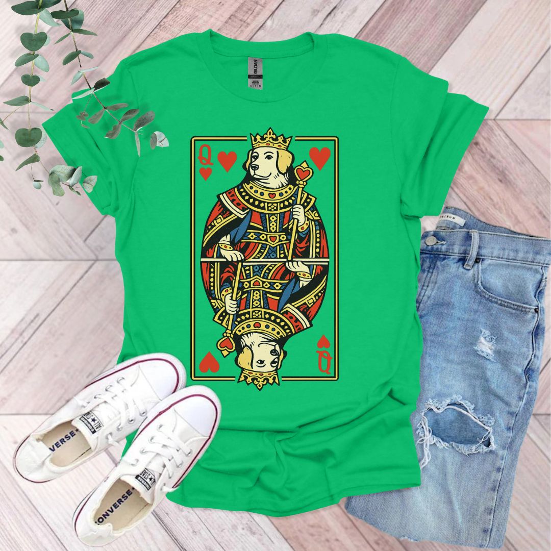 Queen of Hearts Golden Retriever T-Shirt