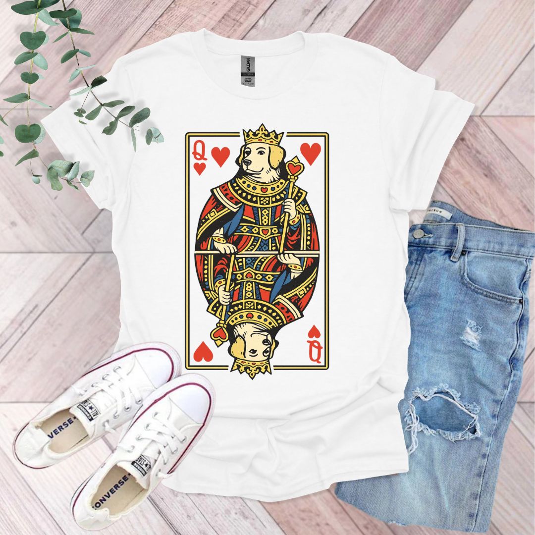 Queen of Hearts Golden Retriever T-Shirt