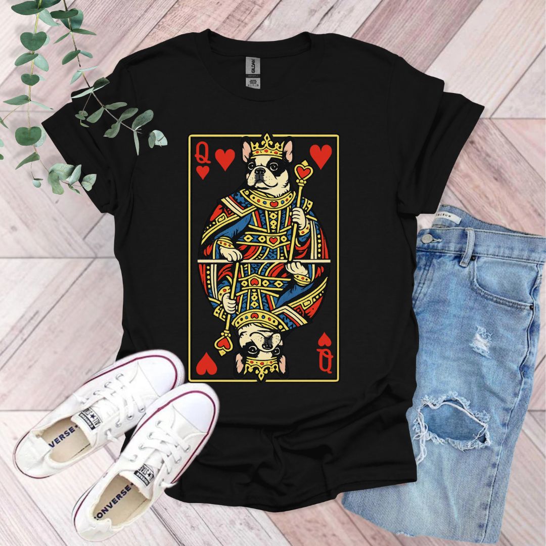 Queen of Hearts Frenchie T-Shirt