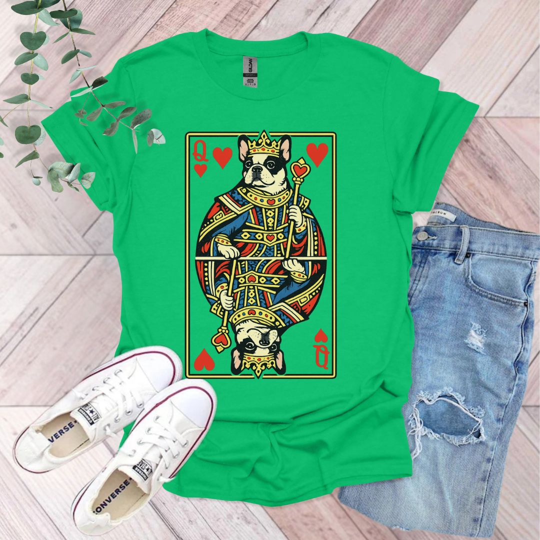 Queen of Hearts Frenchie T-Shirt