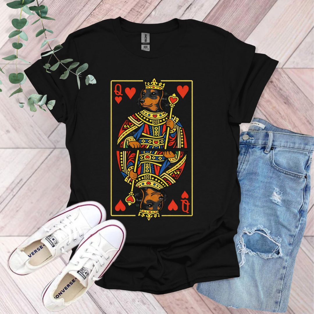 Queen of Hearts Dachshund T-Shirt