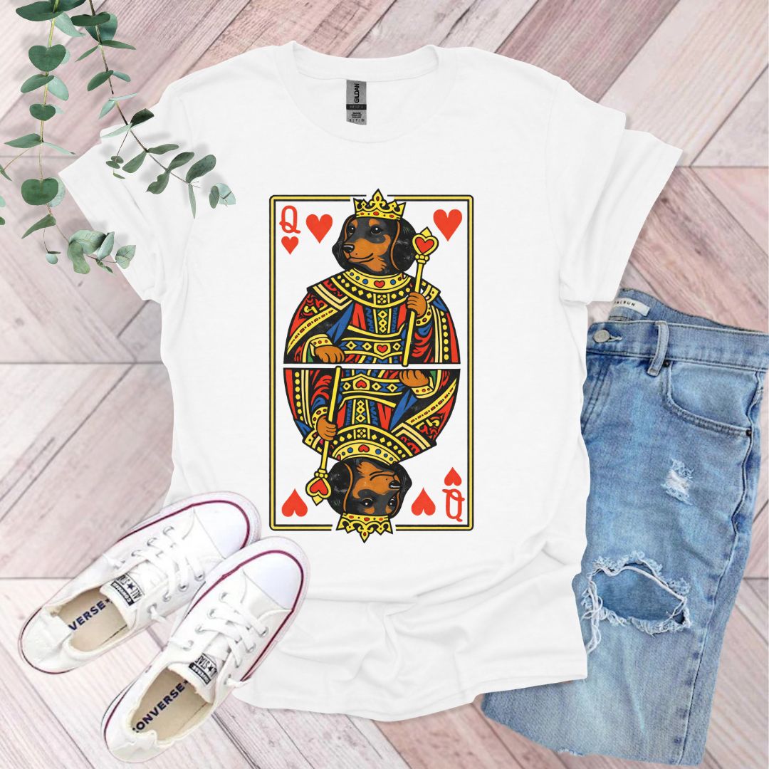 Queen of Hearts Dachshund T-Shirt