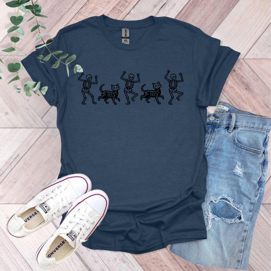 Dancing Skeletons and Cats T-Shirt