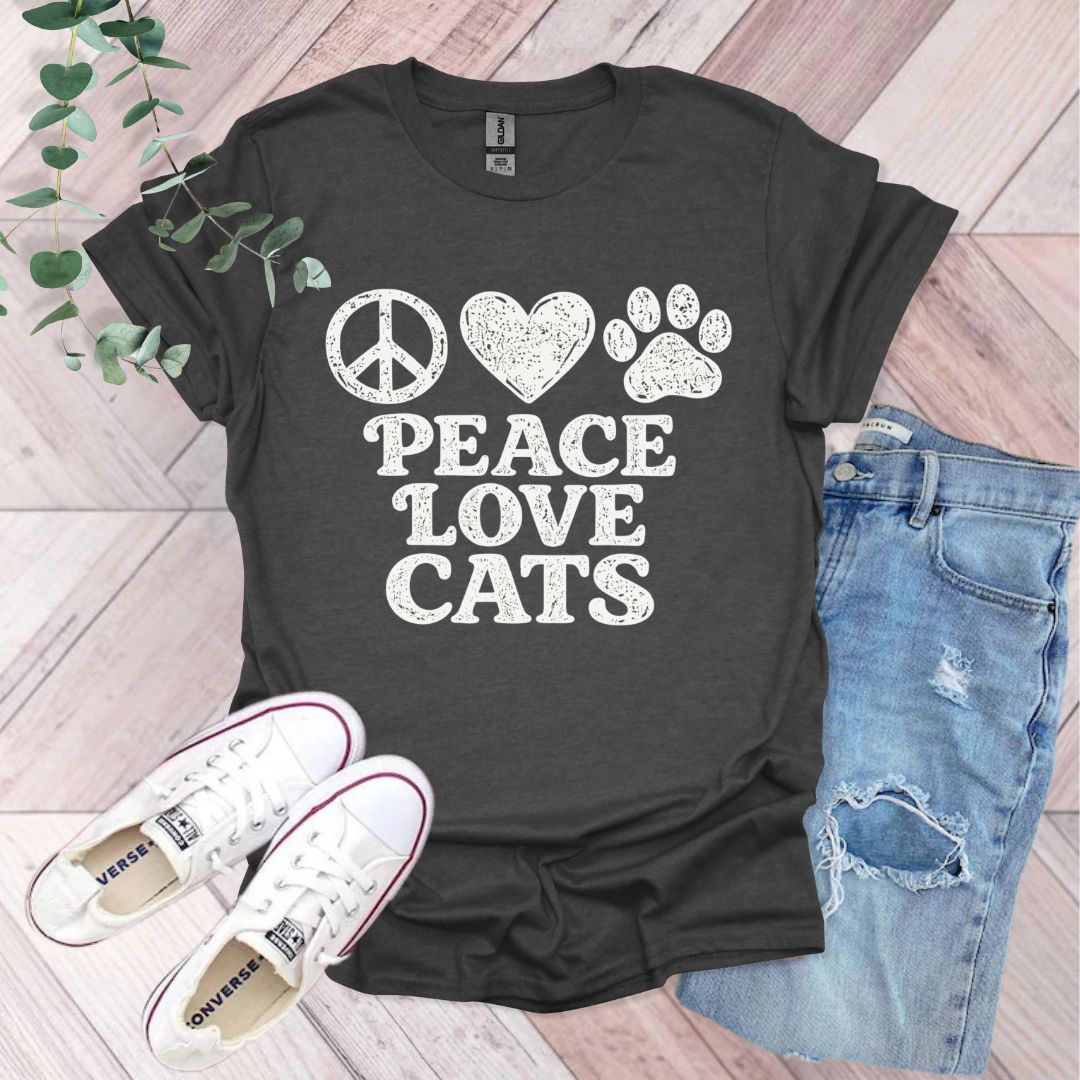 Peace Love Cats T-Shirt