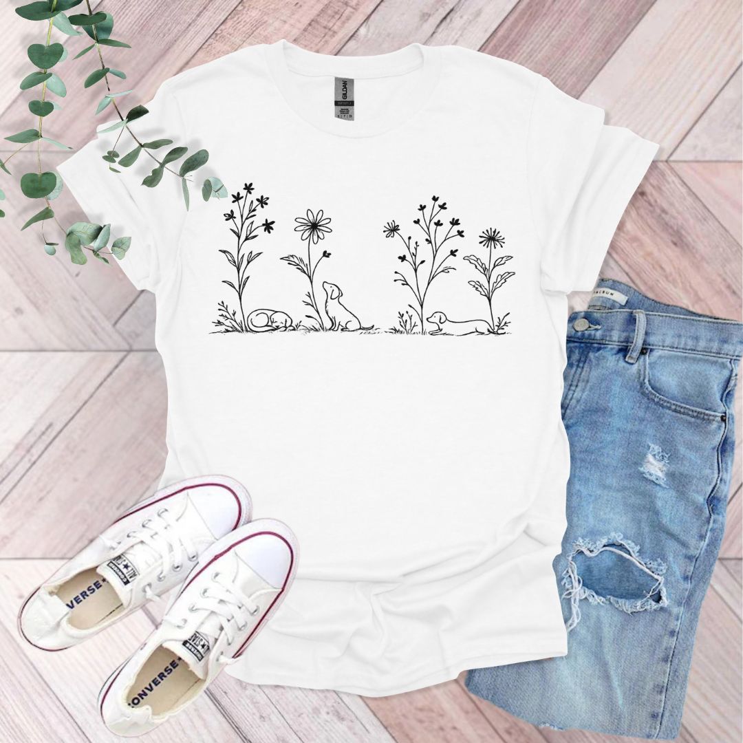 Wildflowers and Dogs T-Shirt