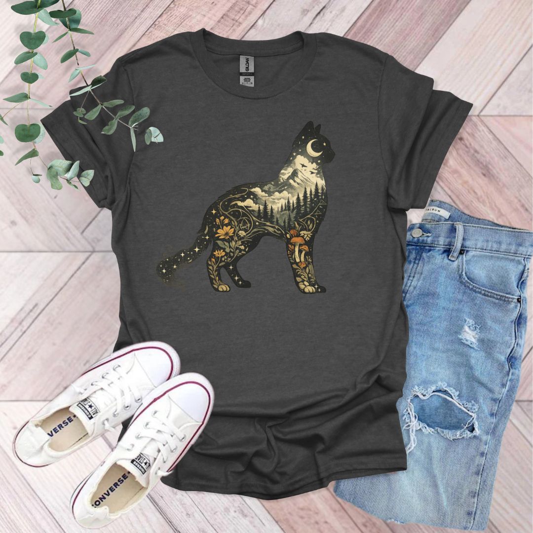 Vintage Woodland Cat T-Shirt