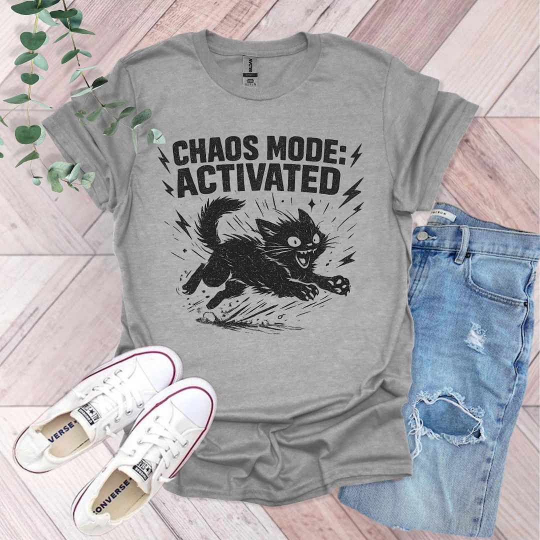 Chaos Mode Activated Cat T-Shirt