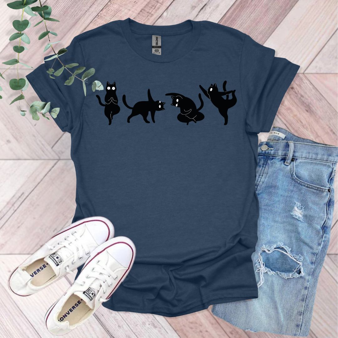 Yoga Black Cats T-Shirt
