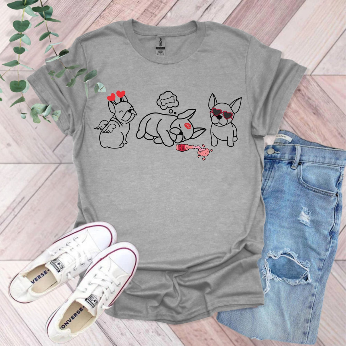 Valentine Frenchie T-Shirt