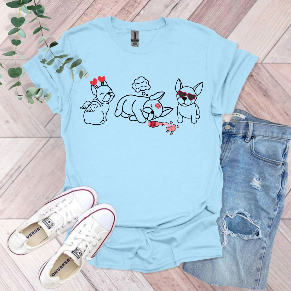 Valentine Frenchie T-Shirt