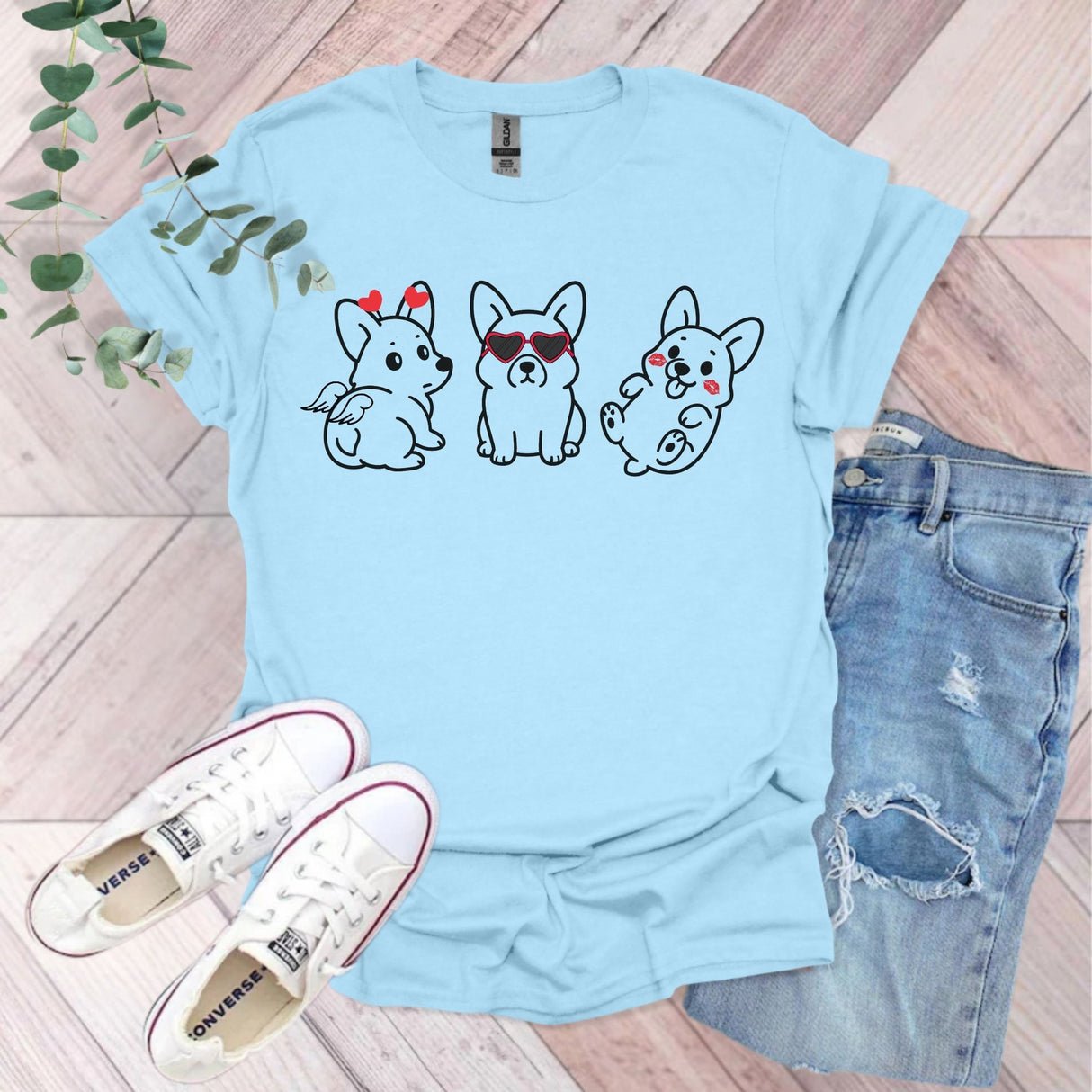 Valentine Corgi T-Shirt