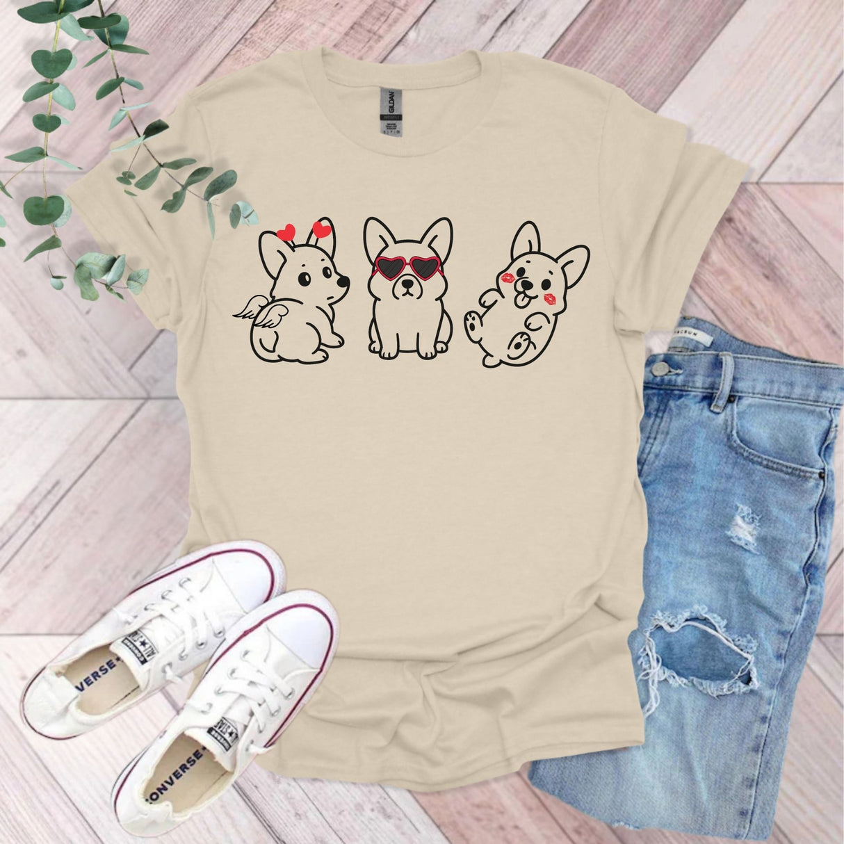 Valentine Corgi T-Shirt
