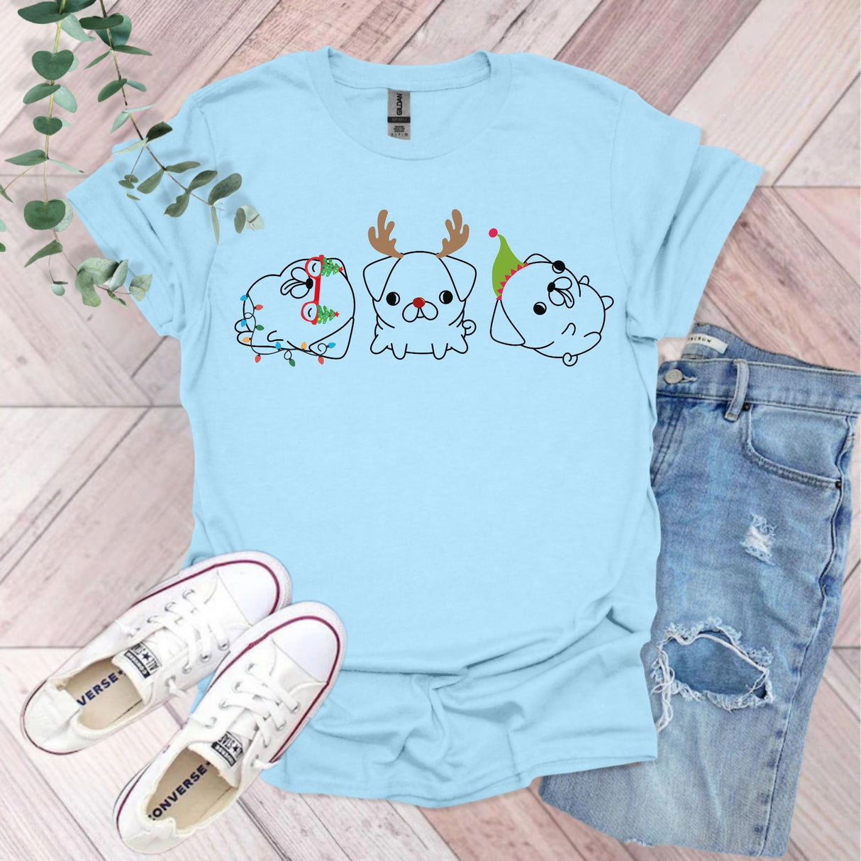 Christmas Pug T-Shirt