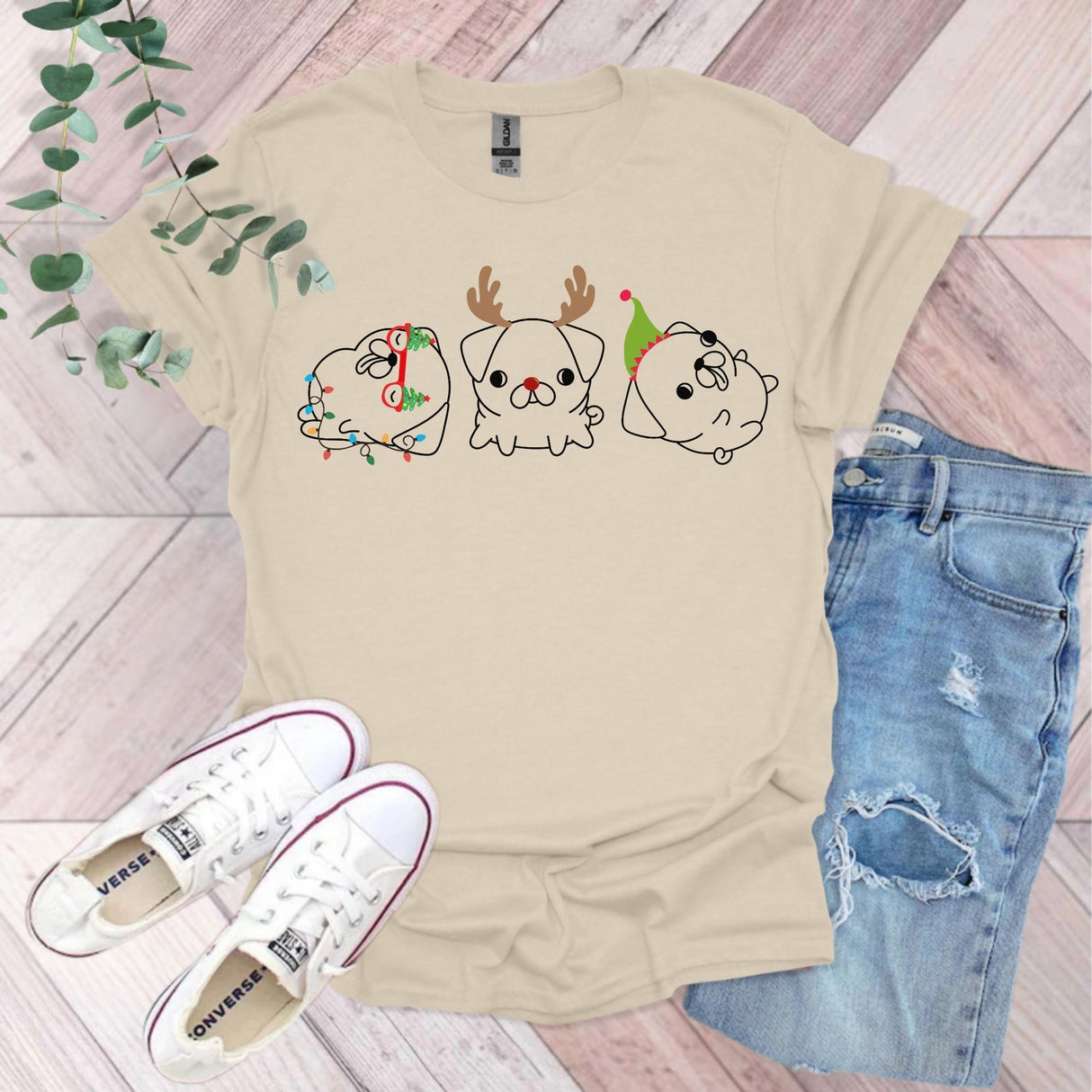 Christmas Pug T-Shirt