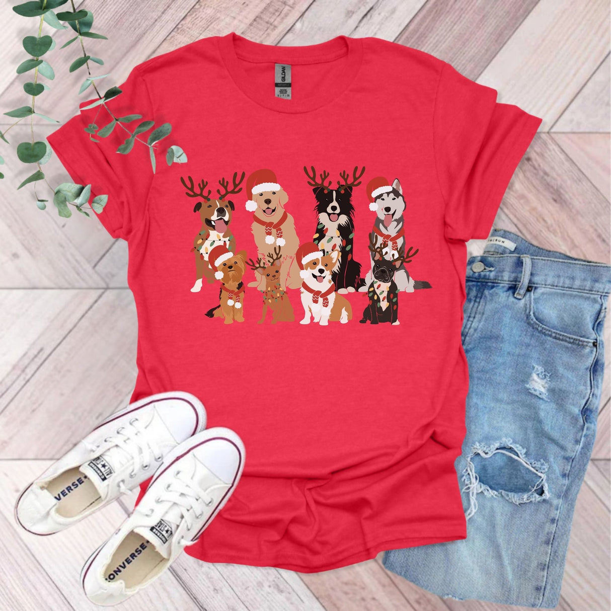 Cute Holiday Christmas Dog Lover T-Shirt