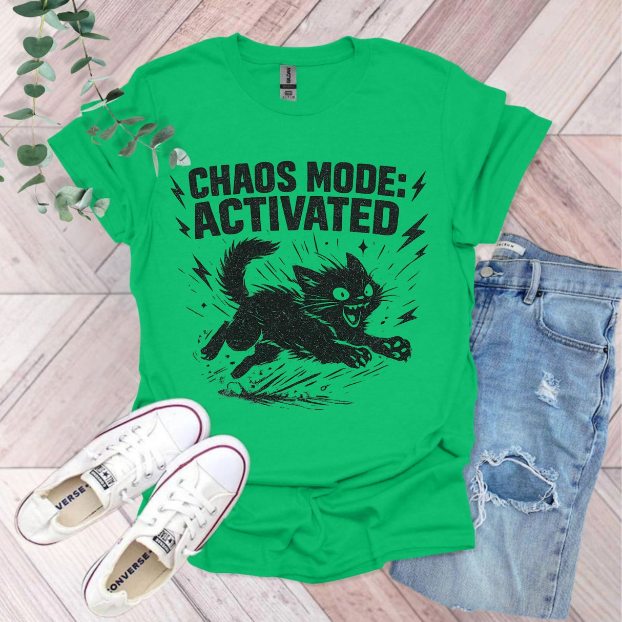 Chaos Mode Activated Cat T-Shirt | Cat Lover Gift