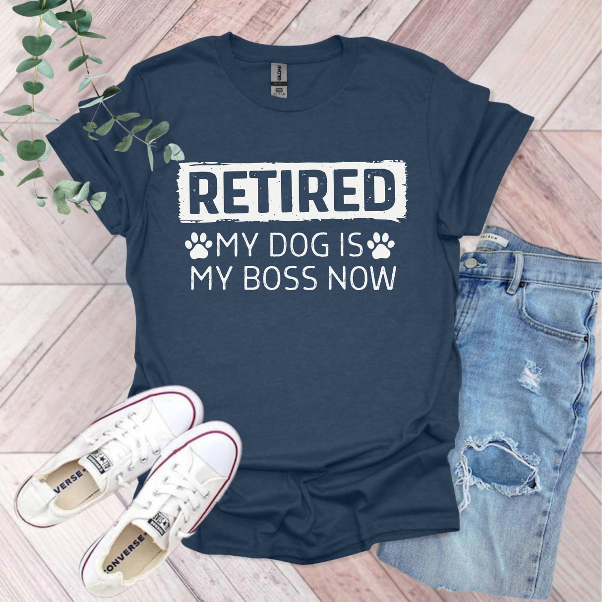 Retired My Dog Is My Boss Now T-Shirt
