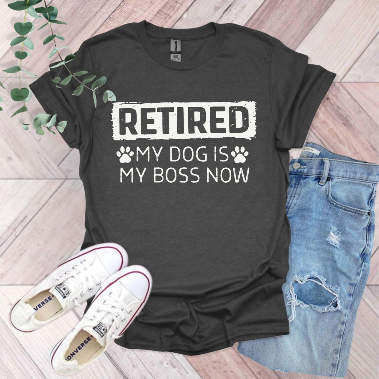 Retired My Dog Is My Boss Now T-Shirt