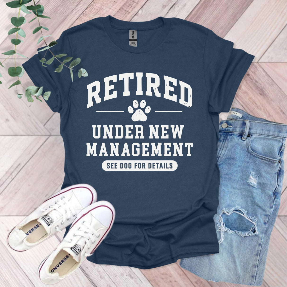 Retro Retired Under New Management See Dog For Details T-Shirt
