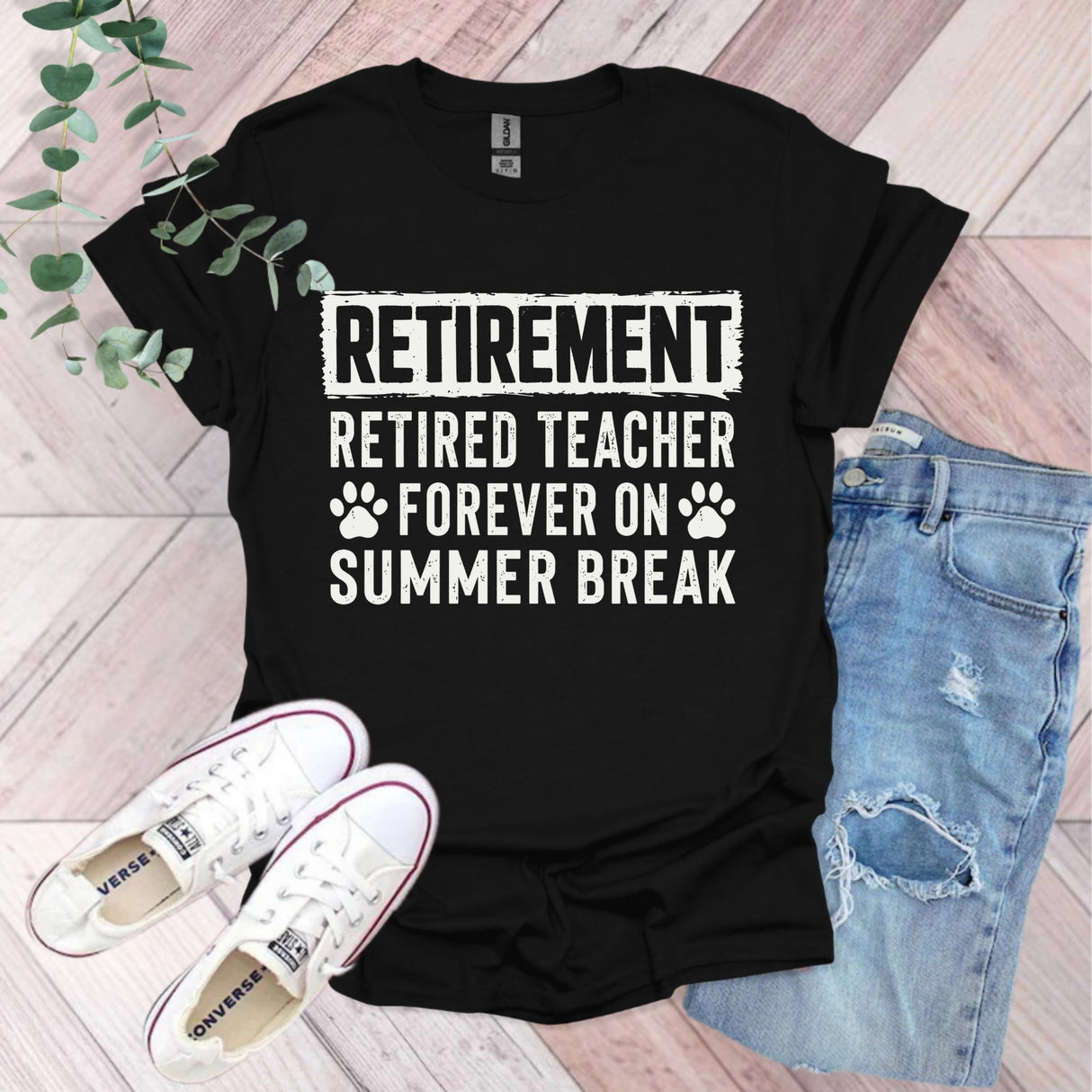 Retirement Retired Teacher Forever On Summer Break T-Shirt