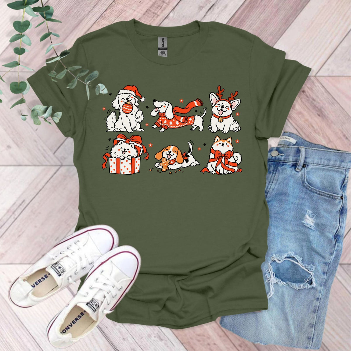 Cute Christmas Dogs T-Shirt