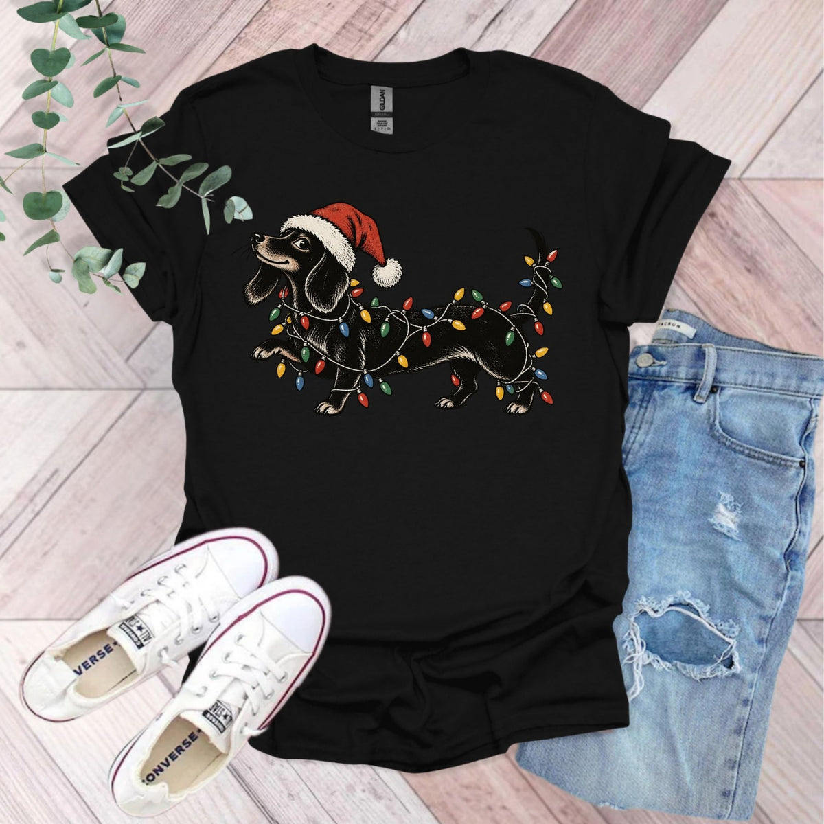 Funny Christmas Dachshund Shirt T-Shirt