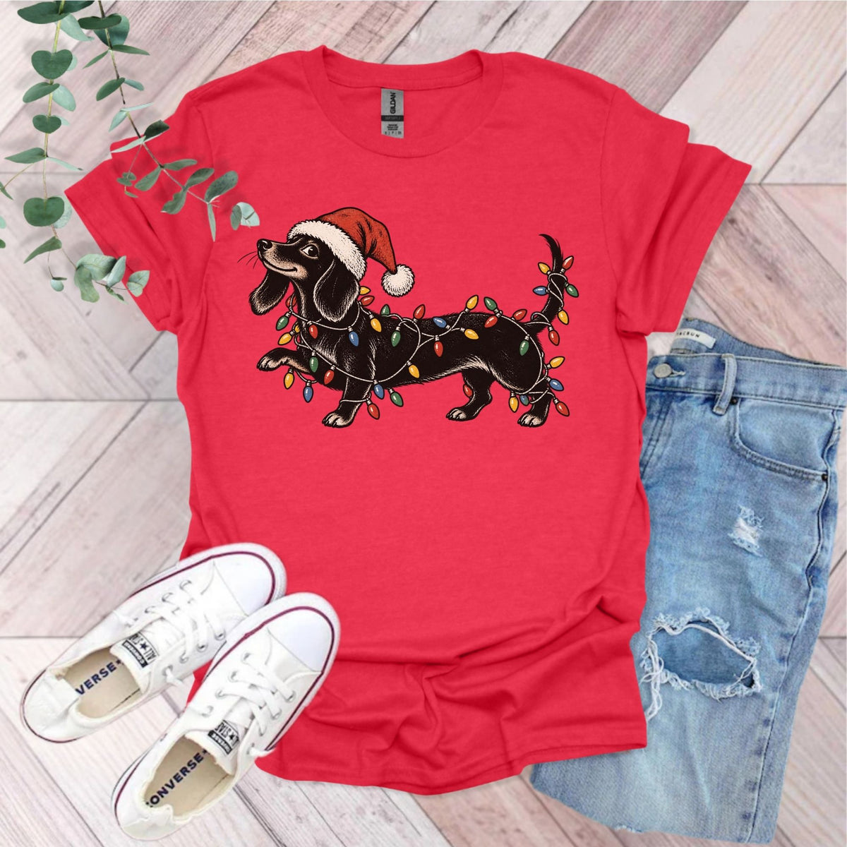 Funny Christmas Dachshund Shirt T-Shirt