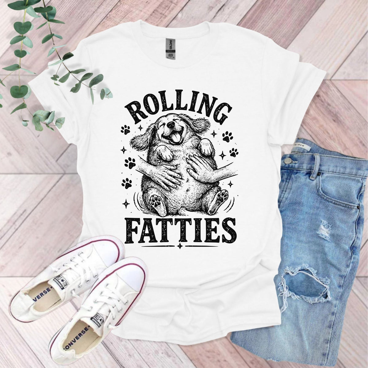 Rolling Fatties Dog T-Shirt