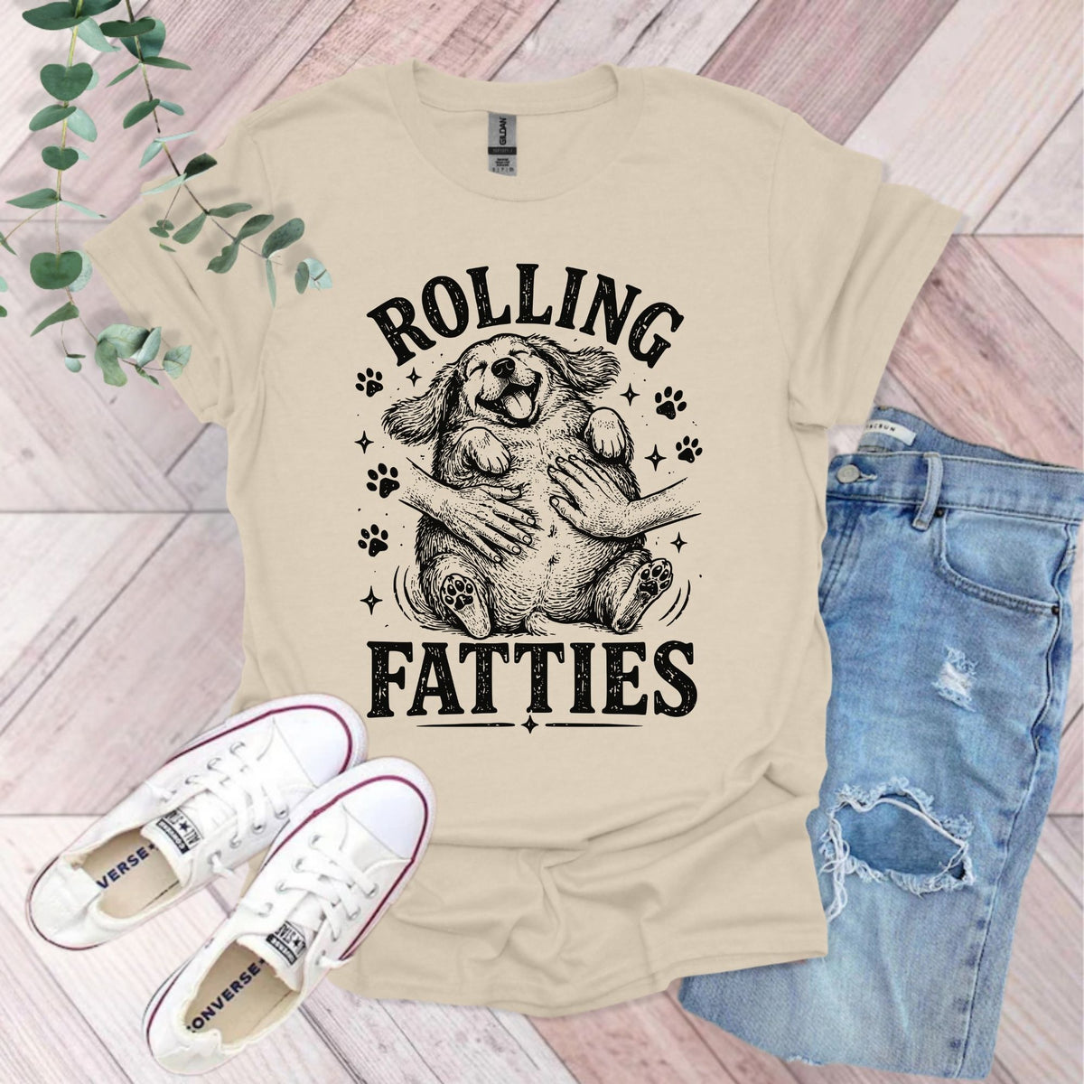 Rolling Fatties Dog T-Shirt