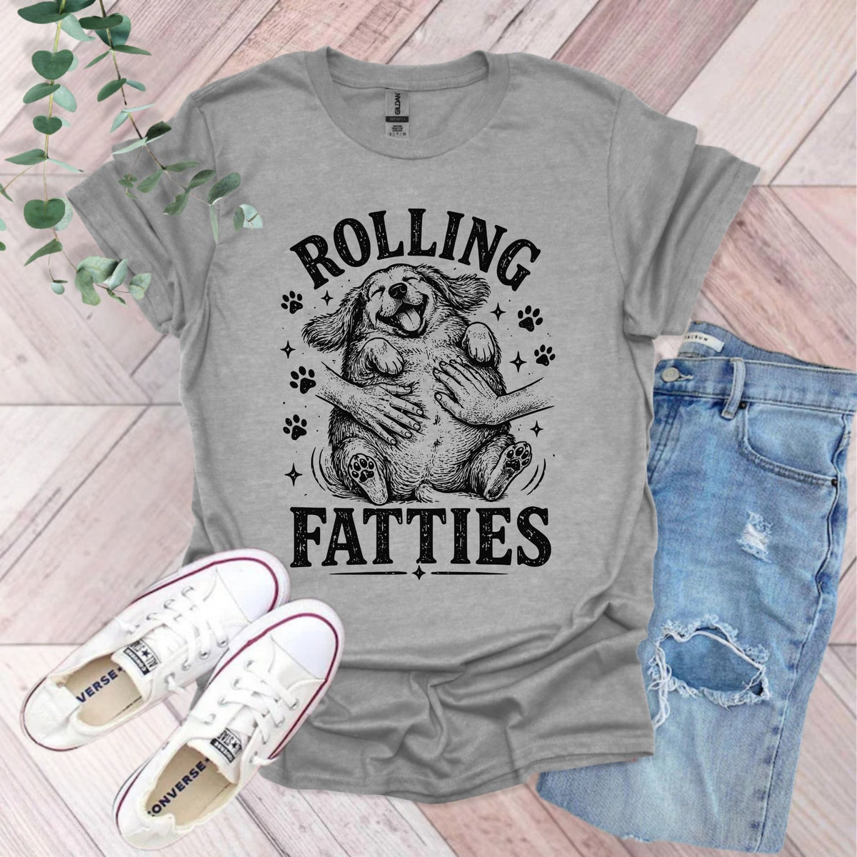 Rolling Fatties Dog T-Shirt