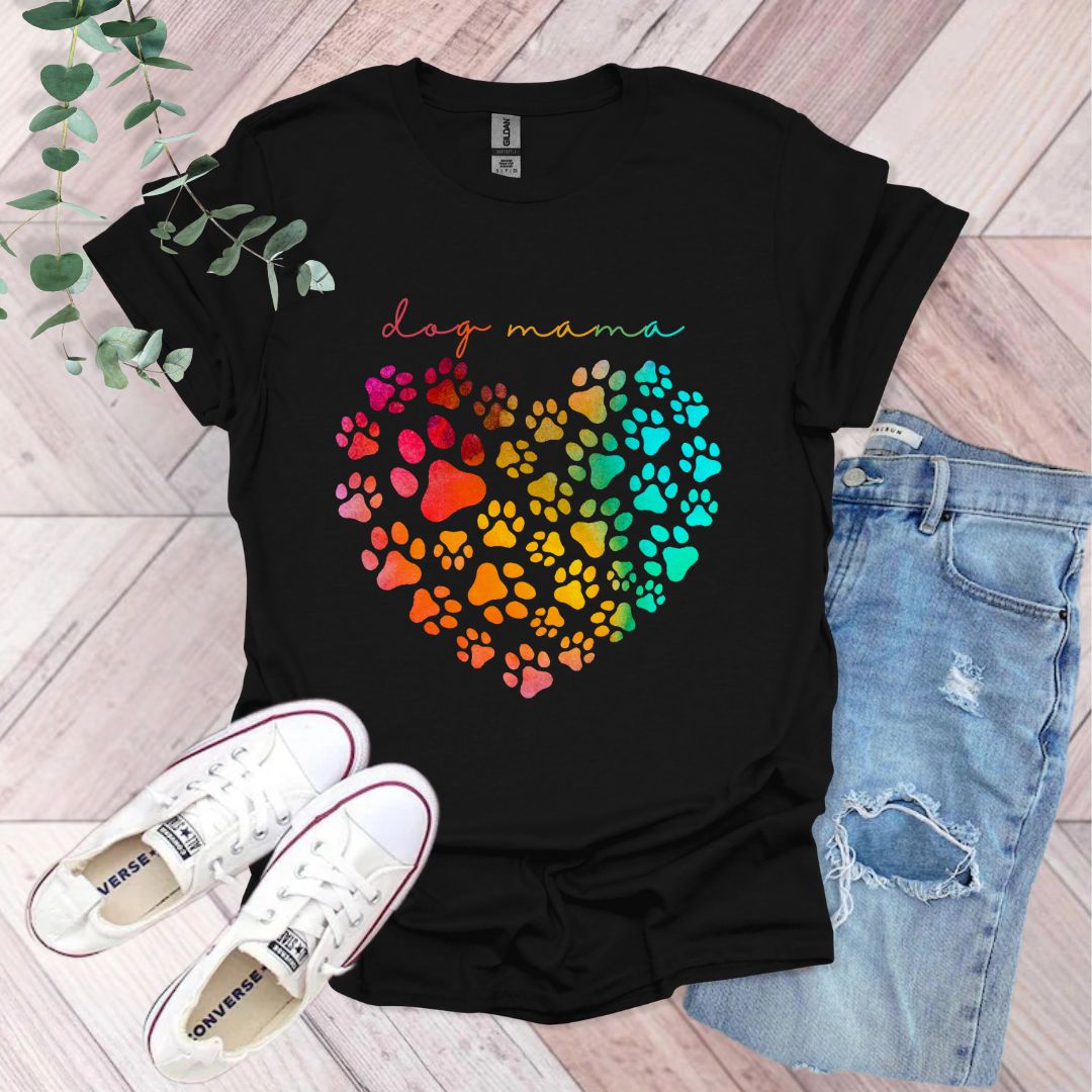 Rainbow Dog Mama T-Shirt