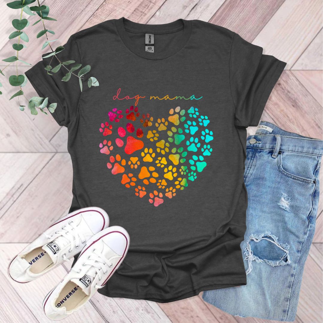 Rainbow Dog Mama T-Shirt