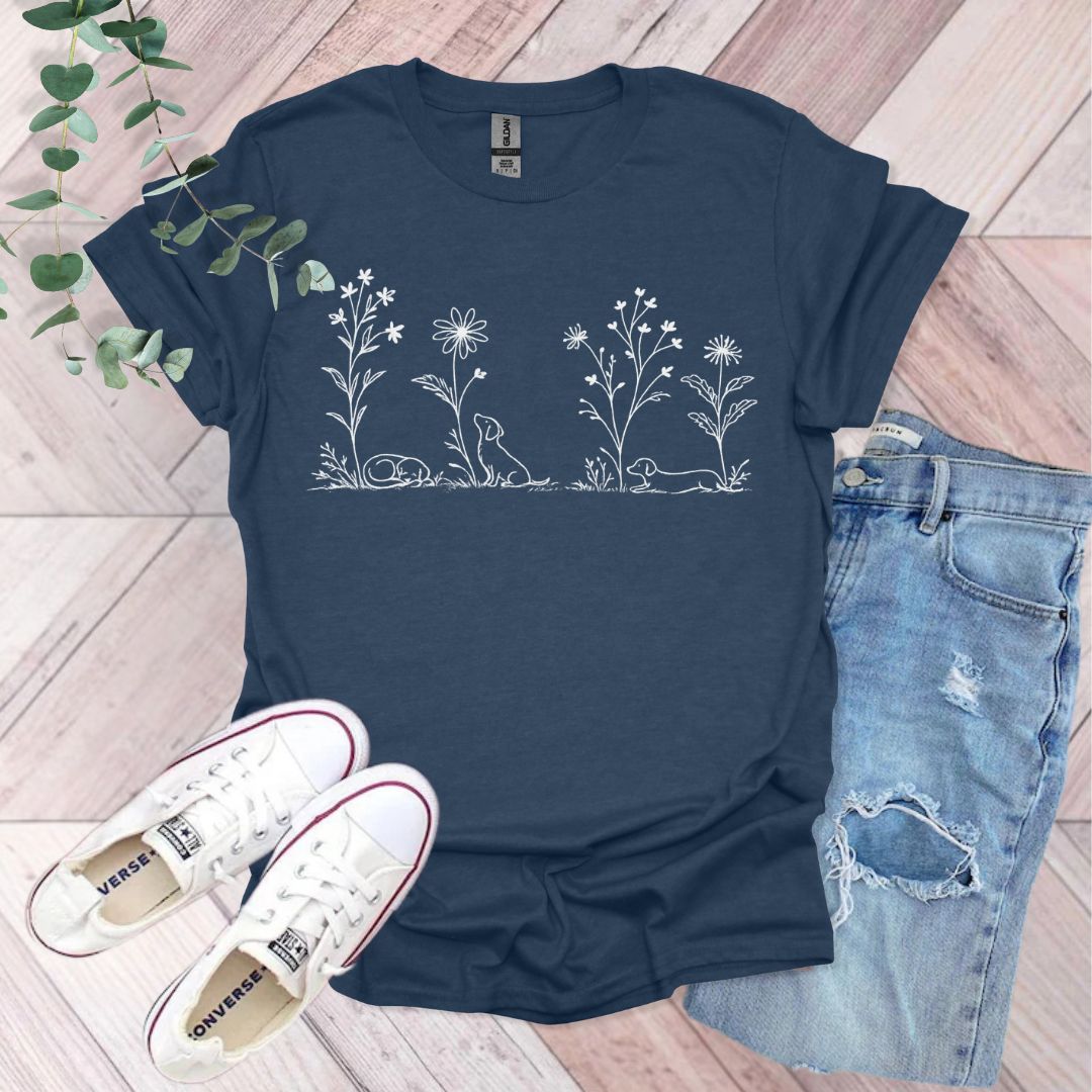 Wildflowers and Dogs T-Shirt
