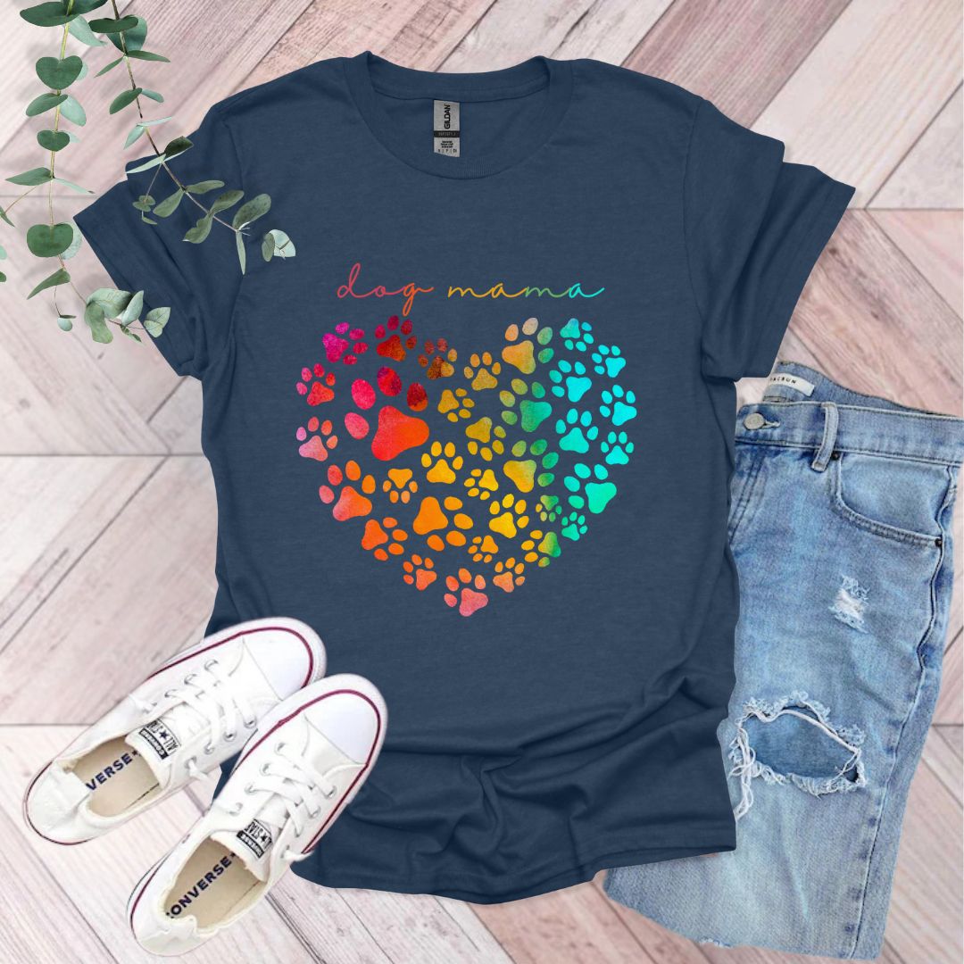 Rainbow Dog Mama T-Shirt