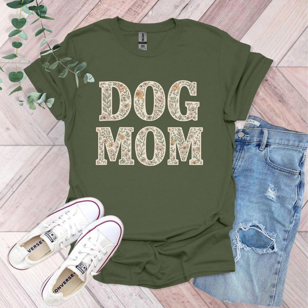 Floral Dog Mom T-Shirt