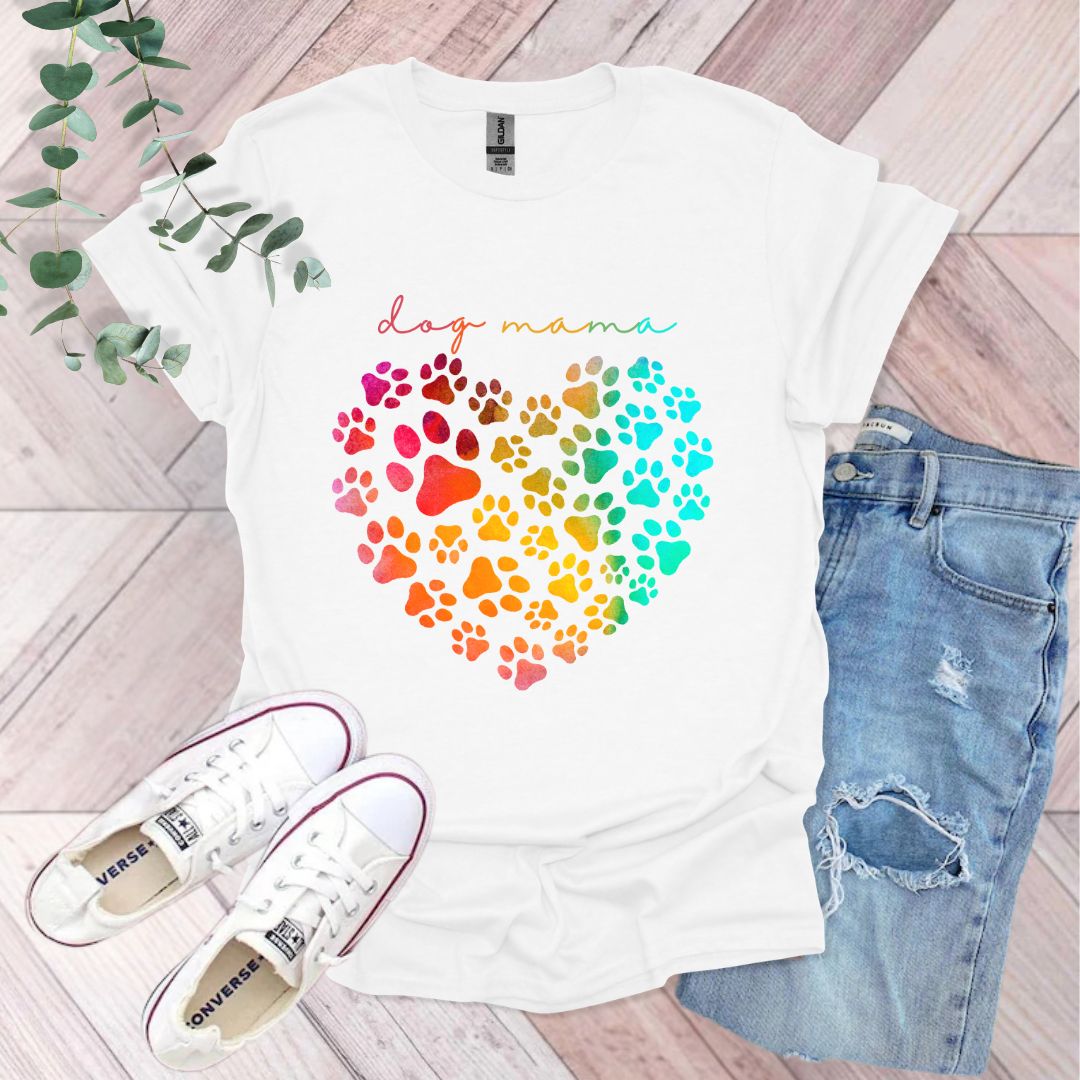 Rainbow Dog Mama T-Shirt