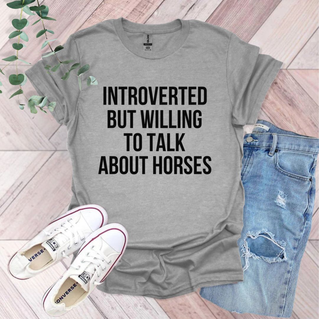 a t - shirt that says, i'm interested about horses