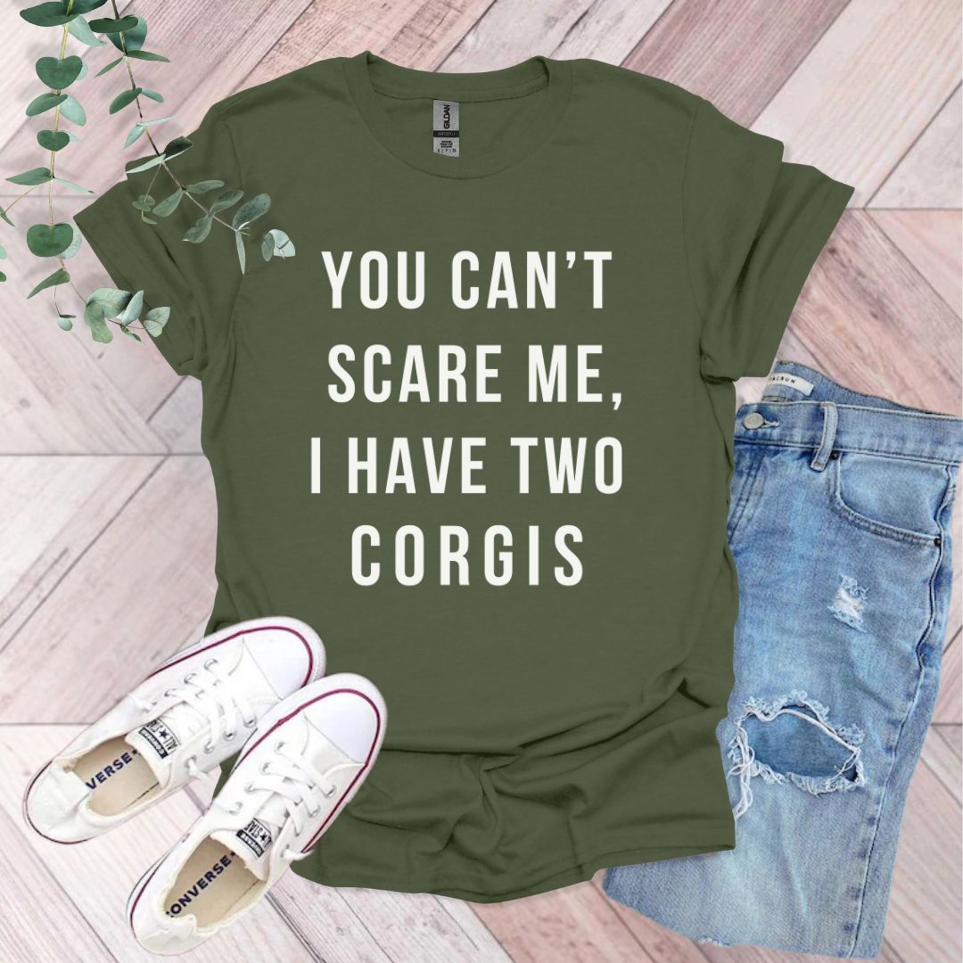 a t - shirt that says you can't scare me, i have two