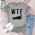 a t - shirt that says wtf where's the feline?