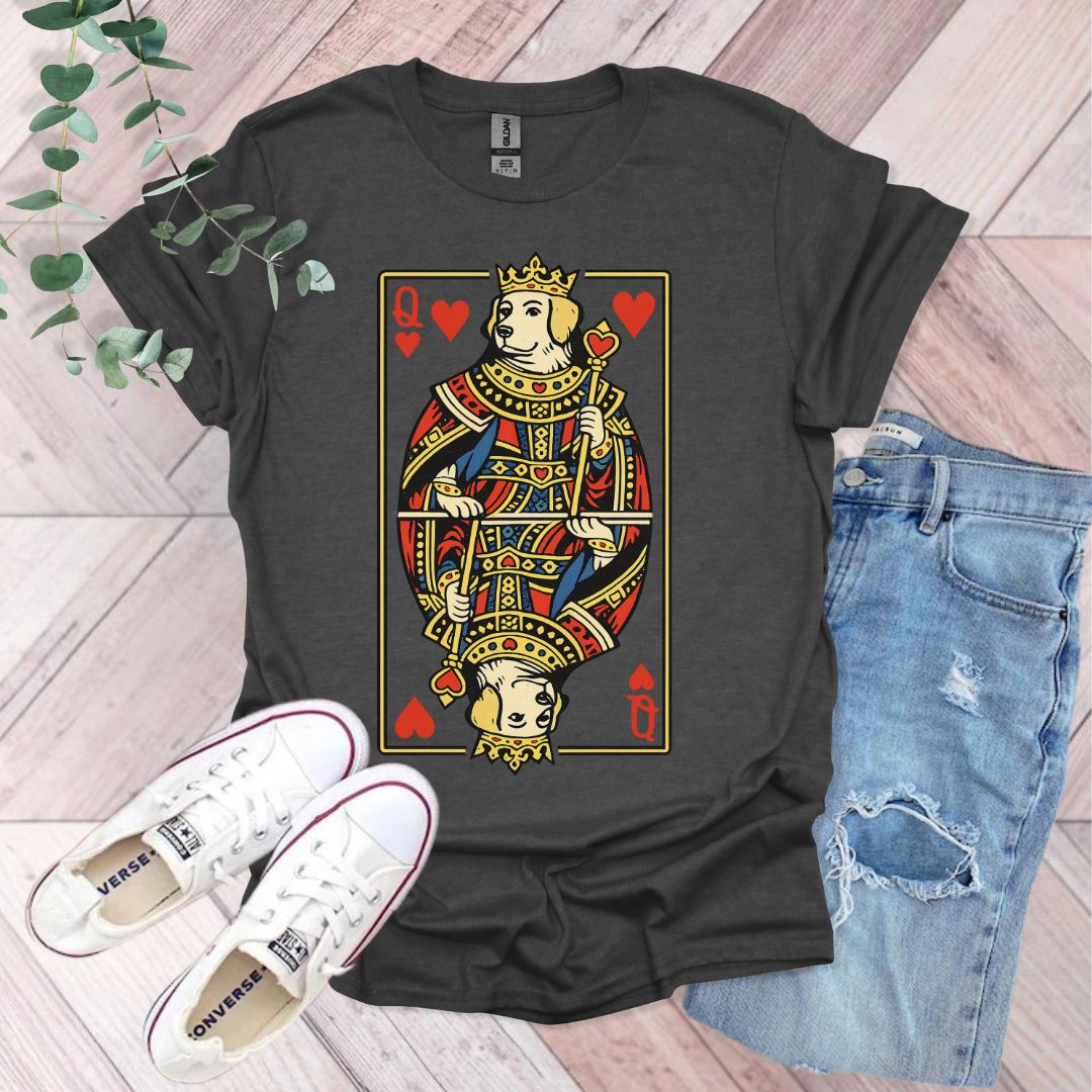 Queen of Hearts Golden Retriever T-Shirt