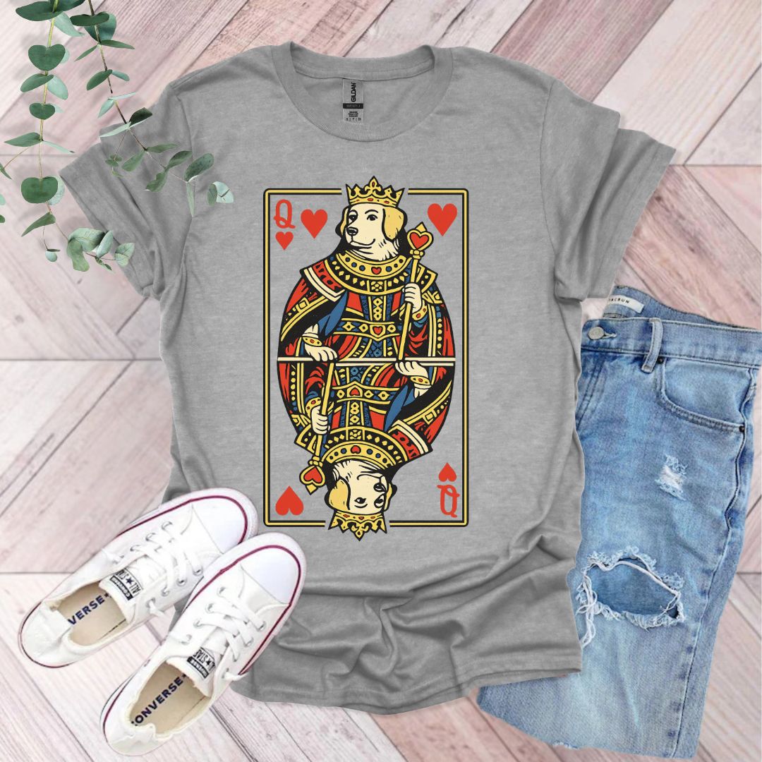 Queen of Hearts Golden Retriever T-Shirt