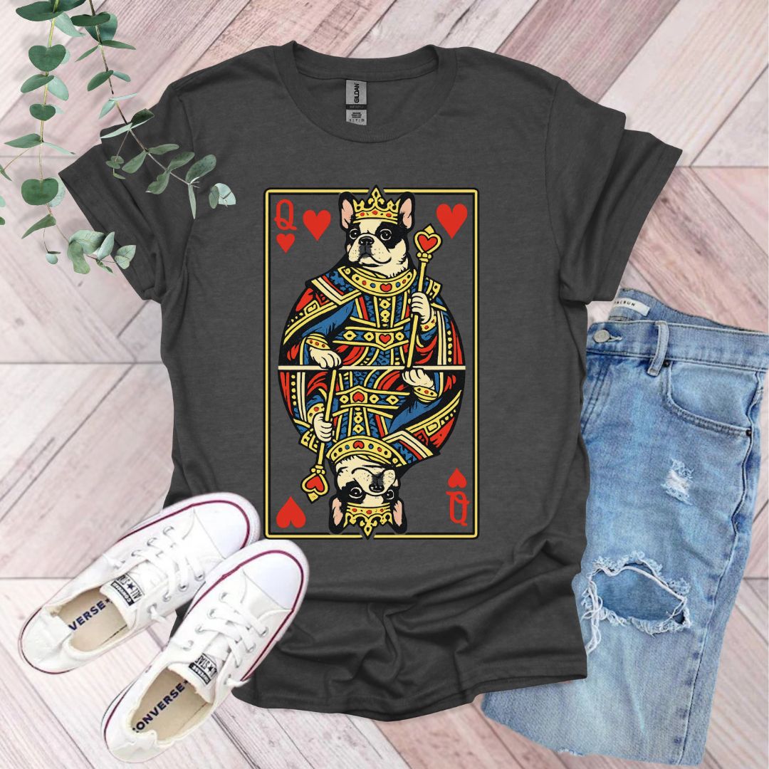 Queen of Hearts Frenchie T-Shirt