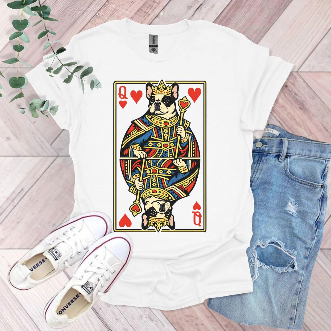 Queen of Hearts Frenchie T-Shirt