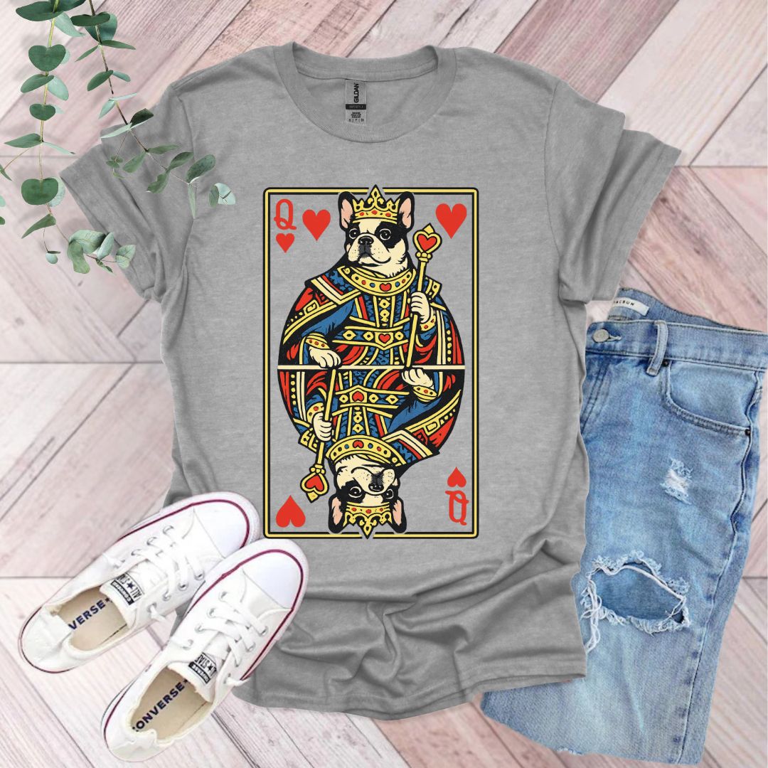 Queen of Hearts Frenchie T-Shirt