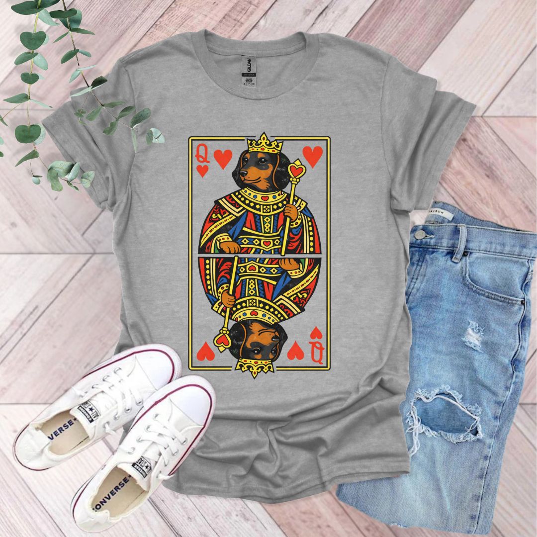 Queen of Hearts Dachshund T-Shirt