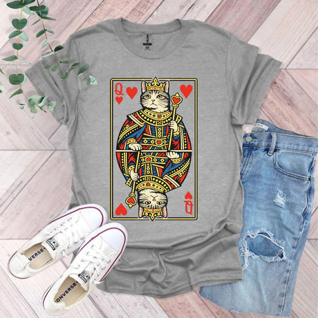 Queen of Hearts Cute Cat T-Shirt