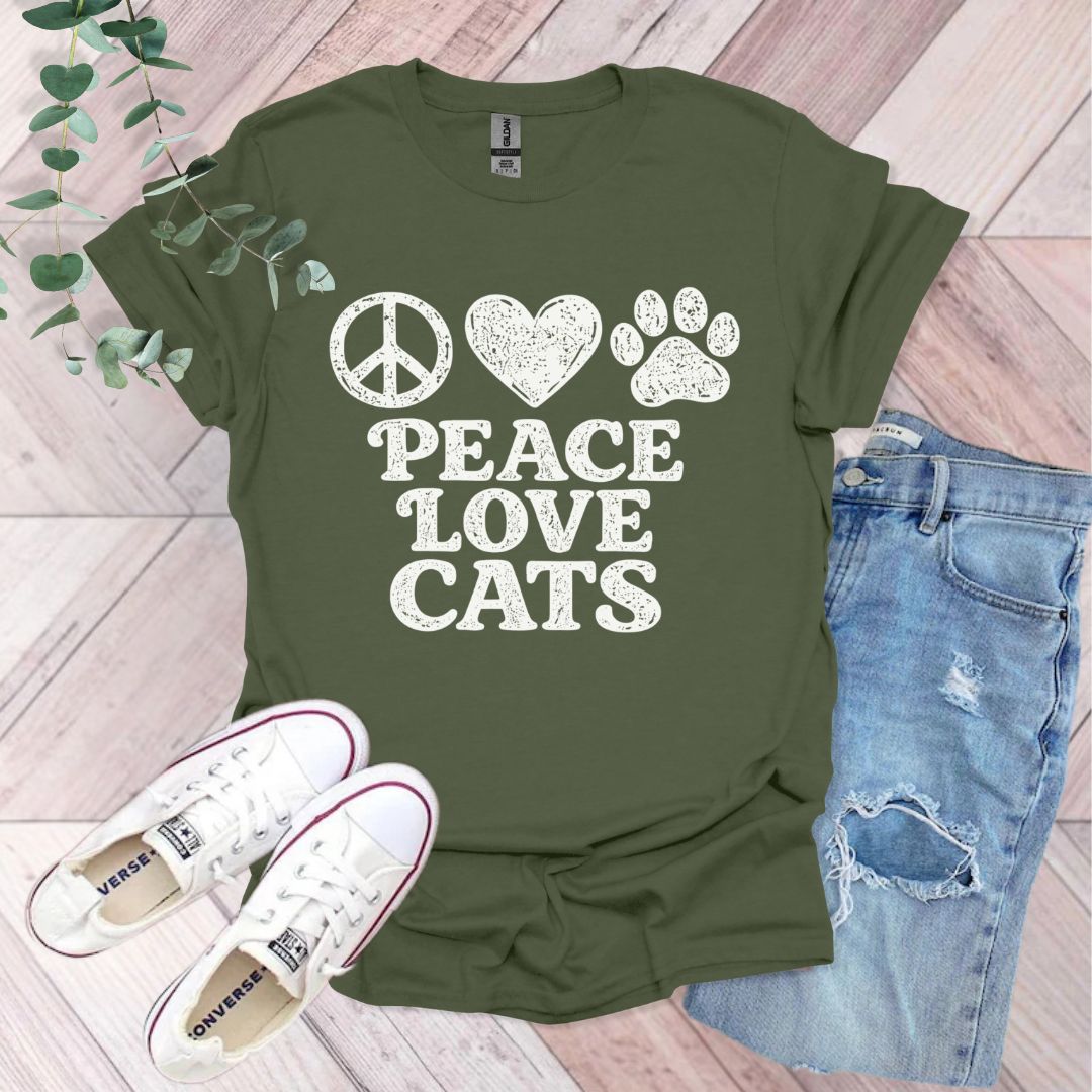 Peace Love Cats T-Shirt