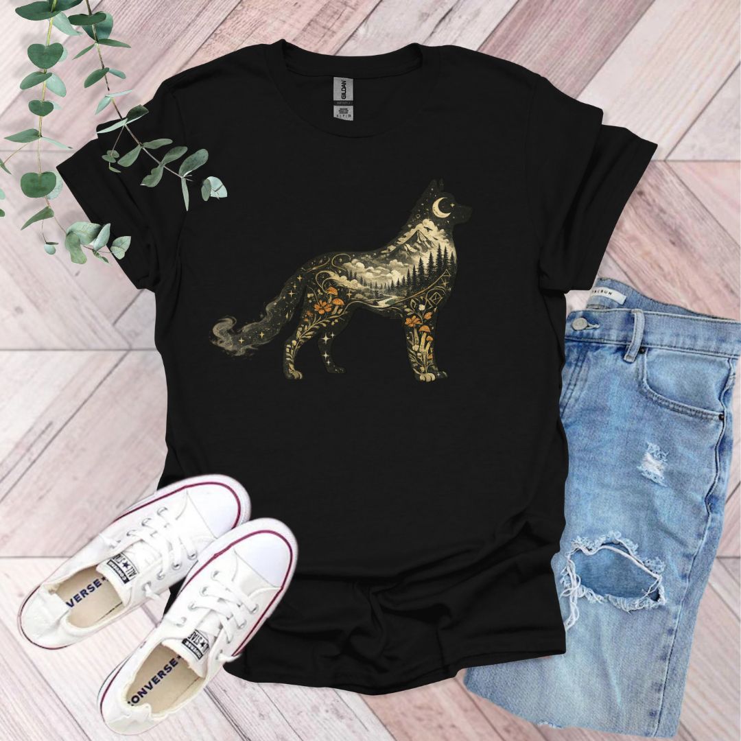 Vintage Woodland Dog T-Shirt