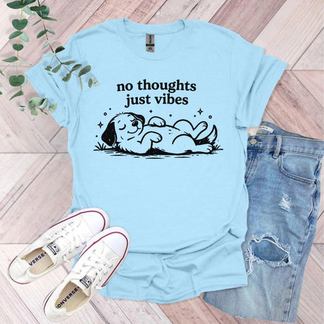 No Thoughts Just Vibes Lazy Dog T-Shirt